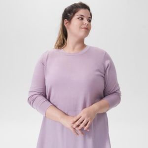 DALIA MIXED MEDIA SWEATER Mulberry Size M